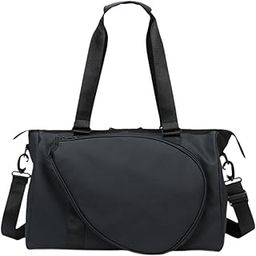 Enakshi (LABEL) Creations Badminton Racquet Bag Large Racquet Cover Removable Adjustable Strap Handbag Black-22