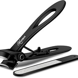 MAYCREATE® Nail Cutter for Adults with Nail File, Nail Clipper Stainless Steel Nail Trimmer for Tough Nails Thick Nails, Anti-splash Manicure Kit-59