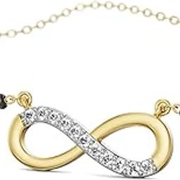 Women's Infinity Diamond Mangalsutra with Lab Grown Diamonds, One Size, Yellow-image-65