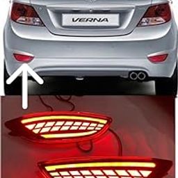 DDA ENTERPRISES Rear reflector compatible Verna fludic 2012-2016 matrix indicator Car Reflector Light SET OF 2PCS-image-0