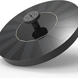 Solar Water Fountains,Solar Powered Bird Bath Fountain with 6 Nozzles - Free Standing Floating Solar Fountains for Bird Bath, Garden, Pond, Pool (Black-1.4W)-image-98