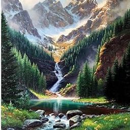 RANUR 5D Waterfall Diamond Painting Kit, Home Wall Decor, Diamond Painting Kits for Kids and Adults, Stunning DIY Decor with Rhinestone, Artistic Masterpieces-image-81