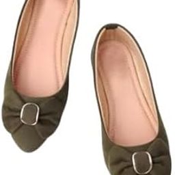 Women's Bow Ballerina Flats, Casual Office Wear, Hook and Loop Closure | Trendy, and Perfect for Any Occasion for Girls & Women (Pack of 1)-image-73