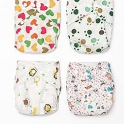 Zingle Leakage-Proof Advanced Cloth Diapers for Babies, High Absorbent Cotton 4 Reusable Diaper and 4 Insert Pad, Washable Cloth Diaper, 0-3 Years, (5-18kg), Freesize, Reduces Rash-image-81