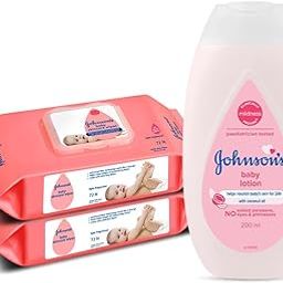 Johnson's Baby Skincare Wipes With Lid, 72s Twin Pack & Johnson's Baby Lotion 200ml-image-83