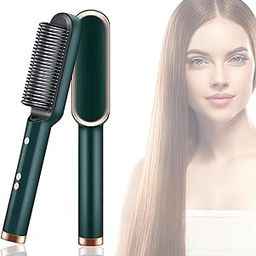 Figment 3 In 1 Comb Brush Ceramic Fast Hair Straightener For Women's Legend Of Korra Hair Straightening Brush, Women PTC Heating Electric Comb (Standard)-31