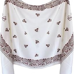 Warm and Soft Pure Wool/Shawl/Wrap/Stole for Girls and Women for Winter Season Cream Pack of 1 (202 x 97CM)-picture-36