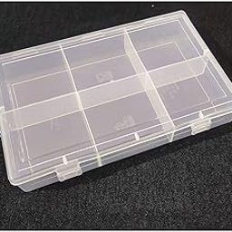 Bansal Industries Jewellery Case Organiser with Compartments/Dividers 6 Grid, Transparent(Pack of 1, Plastic)-image-95
