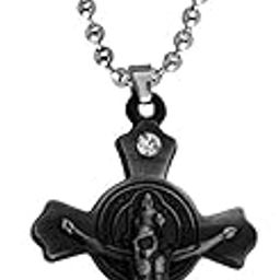 Christmas Gifts Religious Christian Crucifix Christ Jesus Cross Pendant Necklace Chain Gift for Men and Women-image-72