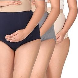 Belly Support Panties | Women's Over The Bump Underwear | High Waist Full Coverage | Full Belly Support | Comfy Cotton Pregnancy Panty | Pack of 3-picture-26
