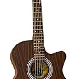 Natural Matte 39-inch Full Rosewood Acoustic Guitar with Dual Action Truss Rod, Padded Bag, Belt, String, Capo, Align Key and Picks for Semi Professional Students or Adult-image-46
