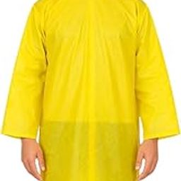 Rainwear Poncho, Transparent PVC, Knee-Length, Water-Resistant, Heat-Sealed Shell, High Neck Hood, Unisex Free Size Colour - Multi color-image-37