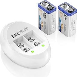 EBL 9V Li-ion Rechargeable Batteries (2PC) Smart 9V Battery Charger-picture-27