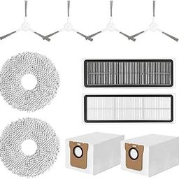 Drea-me Vacuum Cleaner Accessories for Drea-me L10s Ultra/L10 Ultra Robot Vacuum Cleaners Replacement Accessories with 4 Side Brushes, Activated Carbon Filtration Net, 2 Mops, 2 Dust Bags-27
