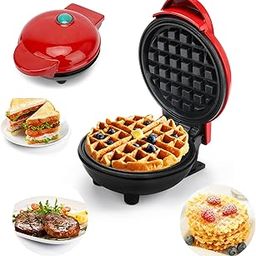 Waffle Maker Non-Stick Electric Iron Machine for Home Kids Birthdays Belgian Waffles, Pan Cakes, Paninis or Other Snacks 4 Inch- 350 Watts 3-in-1 Waffle Maker-10