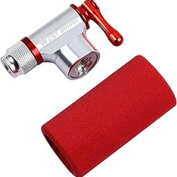 ATORSE CO2 Bike Tire Inflator Road Bicycle Pump for Presta Schrader valves Red-image-40
