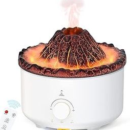 Divik Volcano Humidifier with Flame and Volcano Atomization Modes, Large Auto-Off and Timer, Aromatherapy Essential Oil Diffuser for Home, Bedroom, and Office (1Pcs)-image-75