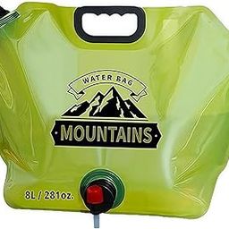Portable Folding Water Bag with Adjustable Faucet, 8L Outdoor Collapsible Water Container Large Capacity Water Storage Bag for Hiking Traveling Camping-image-17