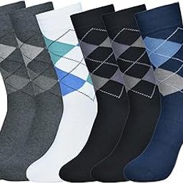 6 Pairs Men's Premium Crew-Length Cotton Socks - Formal Dress Socks for Everyday Wear-image-23