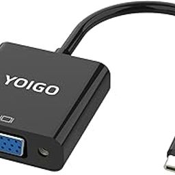 USB C to VGA Adapter, YOIGO Type C to VGA adpter for Laptop and Cell Phone USB C Interface Extension Display-1