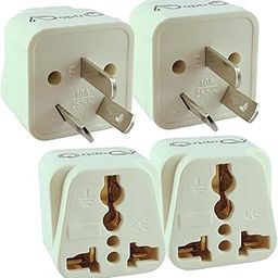 India to Australia, New Zealand Travel Adapter for Argentina, Fiji and China & More Type I Universal Plug Convertor (Pack of 4) White-11