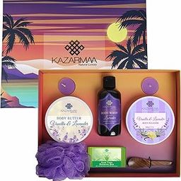 Kazarmaa Skin Care Gift Set | Body Scrub | Bath Care Combo | Shower Gel | Body Polisher | Body Butter | Bathing Bar | Tan Removal, Deep Cleanser, Moisturizer (Pack Of 7)-32