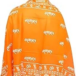 Desi Legacy Mahakal Cotton Gamcha – 180x91 cm – Orange Religious Towel with “ॐ”, “महाकाल” & “जय महाकाल” Print – 200 GSM Pure Cotton – For Face, Hands & Spiritual Use-image-45