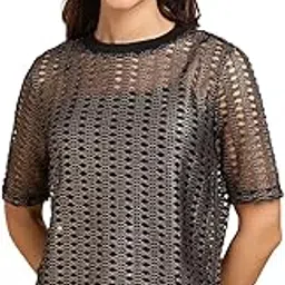 saffe Round Neck Half Sleeve Black Color Tank Top-picture-0