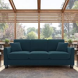FURNY Blush 3 Seater Fabric Premium Sofa Set (Teal)-image-11