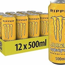 Monsters Ripper Energy Juice Drink, 500ml Can, Pack of 12 (From UK)-image-81
