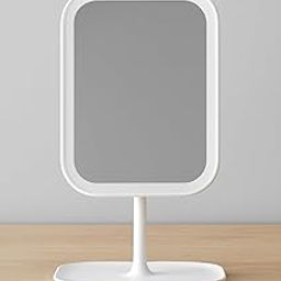 CHIBRO Square Dish Beauty Mirror with Stand | 270° Adjustable Foldable Vanity Mirror for Makeup, Dressing & Travel | Portable Tabletop Mirror with Storage Base (White)-image-77