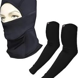 Pro-Fit Arm Sleeves (240 GSM) & Cool-Max Balaclava (240 GSM) Combo – Sweat Absorb Compression Arm Sleeves for Men Women, Balaclava Ideal for Any Outdoor Use (1 x Pair Sleeves; 1 x Balaclava)-15
