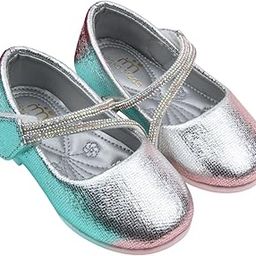 12 To 18 Months Synthetic Leather Ballerinas/Belly Sandal/Booties for Girls (Sliver)-BT4832-image-92