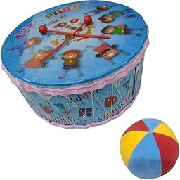 ATISHAY RETAIL Plastic Large Drum for Kids with 2 Sticks & Free 1 Soft/Stuffed Small Ball (Buy 1 Get 1 Free Combo) | Girl and Boys Toys Dholak | Combo 2 Pcs | Multi-Colour | Age 1+-picture-16