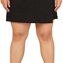 Women’s High Rise Elasticated Waistband Knee Length Cotton Skorts/Shorts (Medium to Plus Size 7XL)-picture-49