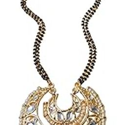 abdesigns jewellery stylish Black Beaded & American Diamond Long Mangalsutra (Golden) (30 Inch)(MS-(30)-BK-MS-Pearl)-picture-21