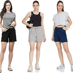 Womens Regular Casual wear Relax fit Shorts- Pack of 3-image-10