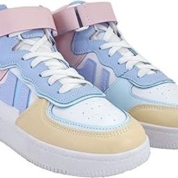 Women White Textured Lace-Up Round Toe Lightweight Walking Sneaker Shoes for Women-image-5