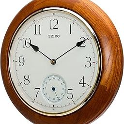 SEIKO Mixed Material Abstract Wall Clock (30 cm x 30 cm x 4.7 cm, Brown, QXA432BN)-image-21
