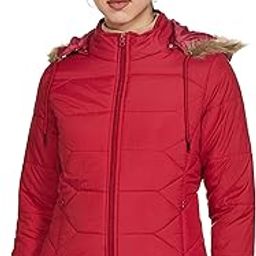 Women's Regular Fit Polyester Bomber Jacket with Detachable Hood - Stylish & Comfortable Winter Wear-28