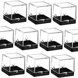 KICHOUSE 10pcs Mineral Specimen Display Boxes Square Storage Cases for Crystals and Collectibles Base for Organizing and Showcasing Your Treasures-image-5
