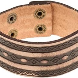 Mens Wide Leather Bracelet Rock Punk Wrist Band Strap Belt Cuff Brown-image-16