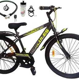 Hercules Redeem Sports 24T Ranger Bicycle | Power V-Brake Single Speed | Carrier(IBC) | No-Suspension(Rigid) Hybrid Bike | 95% Semi Assembled Cycle | Girls Boys,Age 9-13Years | Grey | Instant Ride-image-4