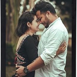 THE GIFTICIAN Personalized Photo Frames with Photo Upload I Customized Rectangular Wall-Mounted Black Frame I Best Gift for Brother, Sister, Friends, family, Couple on Birthday Anniversary - 8x10 Inch-28