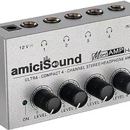 HA400 Mini Stereo Headphone Amplifier with Power Adapter and 5 Pcs 3.5mm to 6.3mm Connector-59
