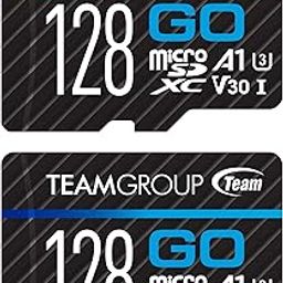 TEAMGROUP GO Card 128GB x 2 Pack Micro SDXC UHS-I U3 V30 4K for GoPro & Action Cameras High Speed Flash Memory Card with Adapter for Outdoor, Sports, 4K Shooting TGUSDX128GU364-17