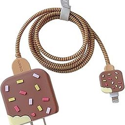 Like Star® Silicone Cartoon 3D Design Protective Case Compatible with Samsung Galaxy 25W USB-C Power Adapter Charger, Protective Cover for Cute Pattern 360° Full Protection Cover 4in1 (Brown Ice)-image-9