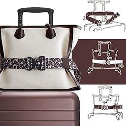 Travel Belt for Luggage - Stylish & Adjustable Add a Bag Luggage Strap for Carry On Bag - Airport Travel Accessories for Women & Men (Leopard Print)-image-45
