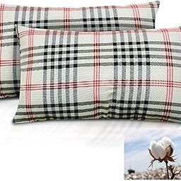 Homerz Set of 2 Organic Cotton Filled Standard Pillow, Medium to Hard Firmness, Best for Cervical Pain and Neck Pain-image-47