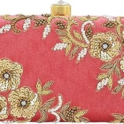 Handicraft Hand Embroidered Box Clutch Bag Purse for Bridal, Casual, Wedding-image-18
